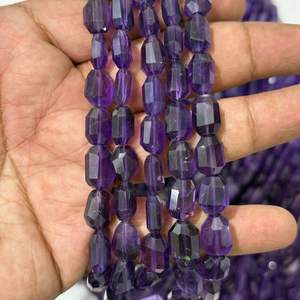 Perles de pierres précieuses facettées en améthyste naturelle de haute qualité, de 7x5 mm à 12x10 mm, pour la fabrication de bijoux, JAIPURI GEMS - Product Image 4