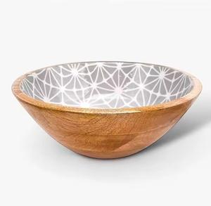 Nouvelle vaisselle en bois d'acacia, émaillée, imprimée, écologique, naturelle, pour les fêtes, design indien moderne, par Lodi Impex, haute qualité - Product Image 2