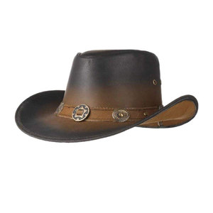 Sombrero de vaquero de ala ancha triturable de gamuza personalizado Unisex cuero trenzado ecológico ligero invierno al aire libre agricultura y viajes - Product Image 1