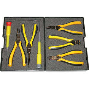 Juego de 9 Herramientas Electrónicas y de Mecánica Fina de 93 g, 2 Pinzas, 2 Cortadores de Cables, 1 Pinza de Precisión, 2 Destornilladores para Teléfonos Móviles - Product Image 1