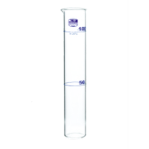 Cilindro de Nessler de vidrio borosilicato 3.3, fondo plano, graduado en azul - Product Image 1