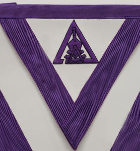 Membres du rite cryptique sur mesure 2025 tablier d'officier du conseil brodé à la main de haute qualité couture à la croix maçonnique - Product Image 2