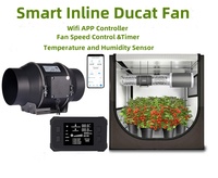 Kit de culture intérieure BAVAGREEN, ventilateur de conduit encastré intelligent WiFi silencieux en acier inoxydable 8 pouces 830 CFM avec capteur de température/humidité