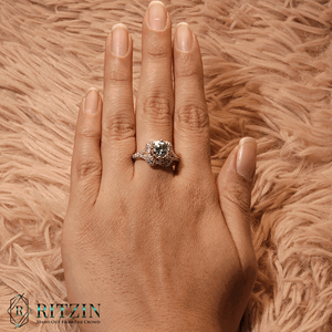 Round Cut Moissanite Cute Sterling Silver Prong Setting Engagement <b>Ring</b> for Women - Product Image 2