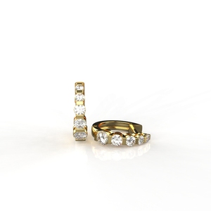 Avarta Jewellery Gold Lab Grown Diamond Bali Pendiente - Product Image 4