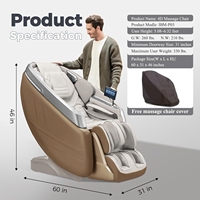 Silla de Masajes Confortable con Detección de Salud, Sistema de Doble Núcleo, Riel Flexible, Programas de Grado Superior, Controles por Aplicación y Control por Voz