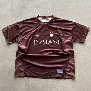 Plus Size Boxy Fit Drop Shoulder Graphic Vintage Sublimación Malla personalizada Poliéster Hockey sobre hielo American Retro Soccer Jersey - Product Image 6