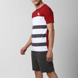 Ensemble de t-shirt et short de style streetwear de qualité supérieure, couleurs contrastées, prix de gros, entièrement personnalisé, ensemble de course - Product Image 4