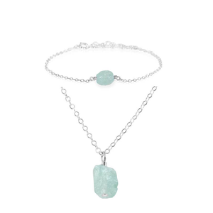 ชุดเครื่องประดับอัญมณี aquamatine ขายส่งคุณภาพสูงจี้อัญมณีที่กำหนดเองเครื่องประดับแฟชั่น - Product Image 3