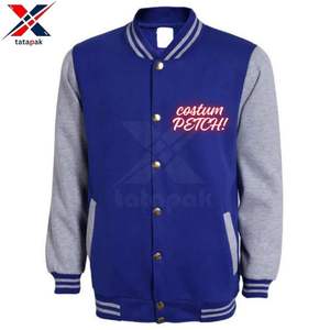 Chaquetas de Cuero Varsity para Hombre, Diseño con Logotipo Bordado, Delgadas y Transpirables, Estilo Universitario de Béisbol, Cuello Alto, Mangas Letterman, Servicio OEM - Product Image 4