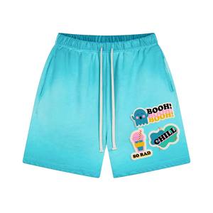 กางเกงขาสั้นวินเทจผ้าฟอกลายกรดสำหรับผู้ชายพิมพ์ลายดิจิทัลสำหรับฤดูร้อนปรับแต่งได้ - Product Image 2