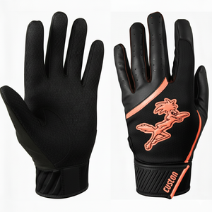 Gants de baseball de haute densité avec logo personnalisé, vente en gros, doublure souple absorbant les chocs, poignet sécurisé, gants de frappe de baseball - Product Image 4