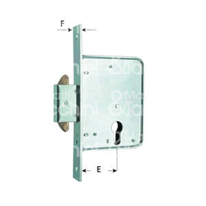 BLOQUEO MORTISE con gancho empotrado de 3 vueltas y cilindro formado incluido - Product Image 1