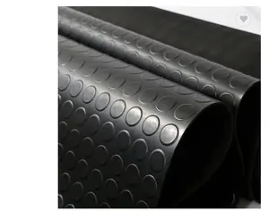 Prezzo di fabbrica 3mm * 1m * 5m tappetino per camion modello a moneta stuoia rotonda in gomma a pois proteggi la pavimentazione del garage