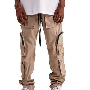 กางเกงคาร์โก้ผู้ชายน้ำหนักเบาแบบติดกระดุมสำหรับผู้ชายกางเกงคาร์โก้น้ำหนักเบาออกแบบโลโก้ได้ตามต้องการ - Product Image 1