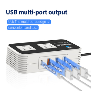 Ngoài trời cắm trại du lịch <span class=keywords><strong>200W</strong></span> xe biến tần máy tính xách tay Car Charger Adapter DC 12V để AC 110V sửa đổi Sine Wave xe <span class=keywords><strong>Power</strong></span> <span class=keywords><strong>Inverter</strong></span> - Product Image 5