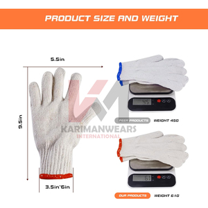 Guantes de Trabajo de Cuero Vacuno Marrón Resistentes para Hombre y Mujer, Guantes de Construcción, Jardinería y Trabajo Pesado con Palma Reforzada - Product Image 2