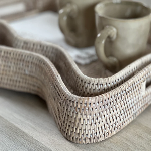 ถาดหวายสานด้วยมือแบบคลาสสิกอุปกรณ์บนโต๊ะอาหารเครื่องดื่มแบบยั่งยืนเครื่องครัวสำหรับตกแต่งบ้าน - Product Image 2