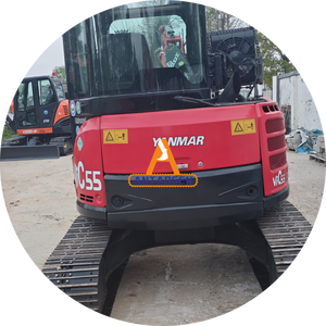 เครื่องขุด Vio55 yanmar ขนาด5.5ตัน90% ใหม่ดั้งเดิมพร้อม EPA CE เครื่องขุดขนาด5ตันรถขุดขนาดเล็ก55สำหรับการเกษตร - Product Image 3