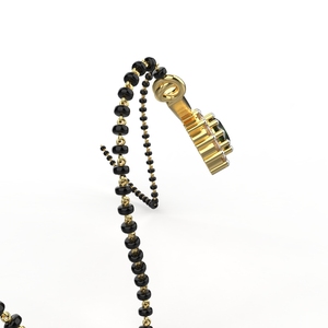 Ishi Diamond Fascinante Oro de 18K Diamante cultivado en laboratorio Esmeralda Mangalsutra - Product Image 2