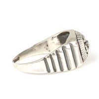 Bague Chevalier pour Homme en Argent Sterling 925, Pierre Précieuse Agate Naturelle, Taille Brillante, Sertissage Pavé, Plaqué Rhodium, Forme Bouclier, Usage Quotidien