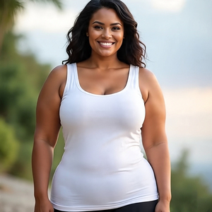 Camisetas sin mangas con estampado de talla grande para mujer - Product Image 2