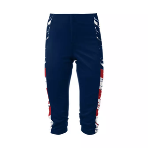 Men's Orange Baseball Pants With Blue Stripe Waistband Button <b>Fly</b> Tapered Fit All Seasons Solid Color Polyester Sport Wear - Product Image 6