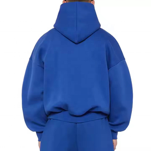 ชุดวอร์มกางเกงกีฬาและฮู้ดเข้ารูปสำหรับผู้ชายชุดวอร์มผ้าคอตตอนสีเรียบ100% เนื้อนุ่มเป็นพิเศษ - Product Image 6