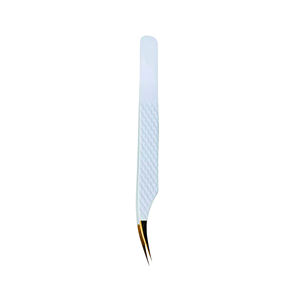 Pinzas para Pestañas de Punta Fina y Duraderas con Superficie Lisa/Serrada, Pinzas de Acero Inoxidable para Extensión de Pestañas - Product Image 6
