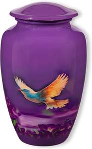 Urna de cremación morada para cenizas humanas, urna para adultos para hombres o mujeres de hasta 200 libras, urna funeraria conmemorativa adecuada para funeral o exhibición - Product Image 4