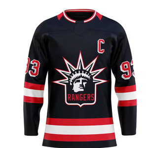 VENTE CHAUDE QUALITÉ SUPÉRIEURE Maillot de Hockey sur glace en Polyester Impression par sublimation Logo brodé Uniforme de Hockey sur glace personnalisé 2024 - Product Image 1