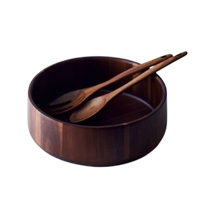 Cuenco redondo de madera de acacia para fruta y ensalada, diseño exclusivo, cuenco de madera ecológico moderno para servir hoteles y restaurantes - Product Image 2