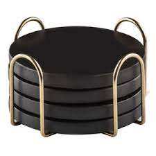 Metal Stone coaster <b>Stand</b> /Golden <b>Drink</b> Coasters Set for Tea Coffee Cup Placemat with <b>Stand</b> for Kitchenware and Sale - Product Image 6