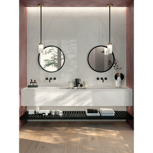 Custom Kitchen and Bathroom Vanity Tops Calacatta Quartz Natural Stone Countertops Carrara Calacata Hotel Project Prefab Cut - Product Image 1