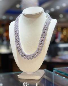 Joyería de hip hop helado DEF moissanite diamante Pass Tester rapero collar pulsera plata cadena de eslabones cubanos - Product Image 2