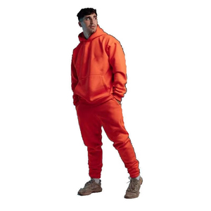 Survêtement de sport d'automne et d'hiver unisexe 100% coton, ensemble de pantalons de survêtement à capuche avec logo personnalisé, respirant, imprimé, écologique, grande taille - Product Image 6