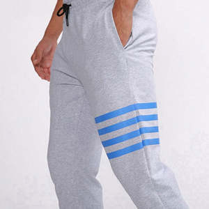 <b>Men's</b> Fleece Casual Sweatpants Winter Pants Solid Drawstring Mid Waist Worsted Straight Flat Front High Street Style Quick Dry - Product Image 6