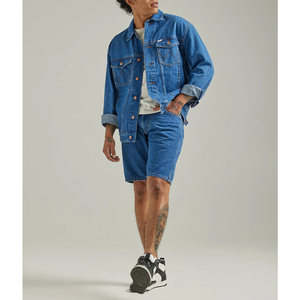 Veste respirante de bonne qualité et personnalisée en jean à manches longues pour hommes nouveau style de veste en jean bleu pour hommes Service OEM - Product Image 4