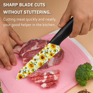 Juego de 6 Cuchillos Plegables de Cerámica para Carne, con Mango de Plástico, Ambidiestros, Aptos para Lavavajillas, Ecológicos - Product Image 6
