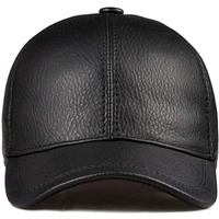 Nouvelle mode Casquettes de camionneur décontractées unisexe en cuir noir imperméable avec logo personnalisé brodé 3D et perles, haute qualité, 6 panneaux, style Country