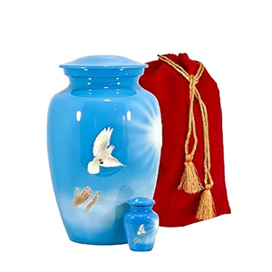 Urnas de cremación funeraria hechas a mano de metal de diseño extranjero con recuerdo para cenizas humanas, las más lujosas y elegantes para vendedores - Product Image 5