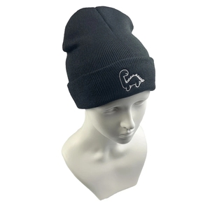 Chapeaux en tricot d'hiver d'automne avec broderie de dinosaure de dessin animé, bonnets doux et chauds pour l'extérieur, pour hommes et femmes - Product Image 2