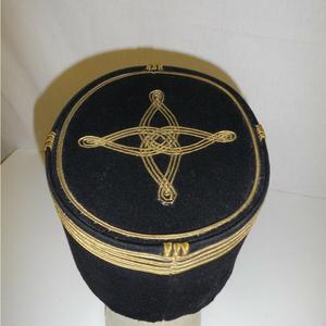 Casquette de colonel d'infanterie bandeau noir bonne nouvelle tresse d'or et noeud hongrois d'or Kepi chapeau civil Kepi - Product Image 4