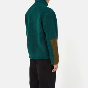 แจ็กเก็ตขนแกะเชอร์ปาแบบมีซิปด้านหน้าสำหรับผู้ชายเนื้อผ้าเลือนและตัดตรงพอดีสำหรับกลางแจ้งและการเดินทางที่อบอุ่นมีสไตล์ - Product Image 5