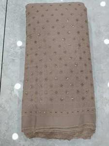 Stylish Rayon Chikan Work <b>Fabric</b> Breathable Lightweight Ethnic Textile Comfortable Embroidered Men's Women's Dress Woven Stretch - Product Image 5