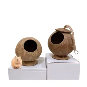 Hot Tìm Kiếm Mục Tự Nhiên Dừa Hamster Nhà/Vỏ Dừa Chim Nhà Tổ/Vỏ Dừa Bát Miễn Phí Logo Và Tùy Chỉnh Thiết Kế