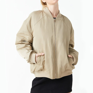 Chaqueta de bombardero de satén para mujer con bordado personalizado, producto de tendencia superior, chaquetas de satén ligeras para mujer para adultos - Product Image 1
