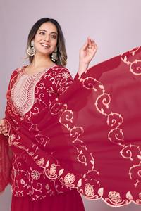 Bohème mignon Style col rond brodé décontracté robe d'été lavable séquencé travail genou-longueur tissé longue impression motif pour - Product Image 4