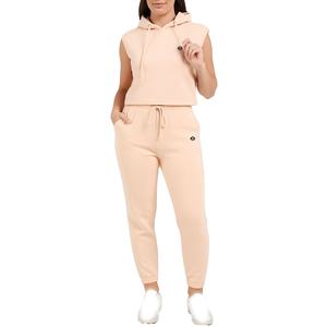 Conjunto de Dos Piezas para Mujer, Sin Mangas, con Capucha, Pantalones Jogger de Mezcla de Algodón, Estilo Casual y Deportivo, Venta al Por Mayor OEM - Product Image 1
