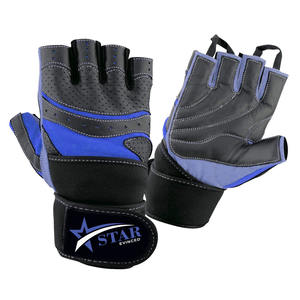 Guantes de cuero sintéticos de alta calidad personalizables de medio dedo equipo de fitness de levantamiento de pesas resistente para gimnasio y Deportes - Product Image 4